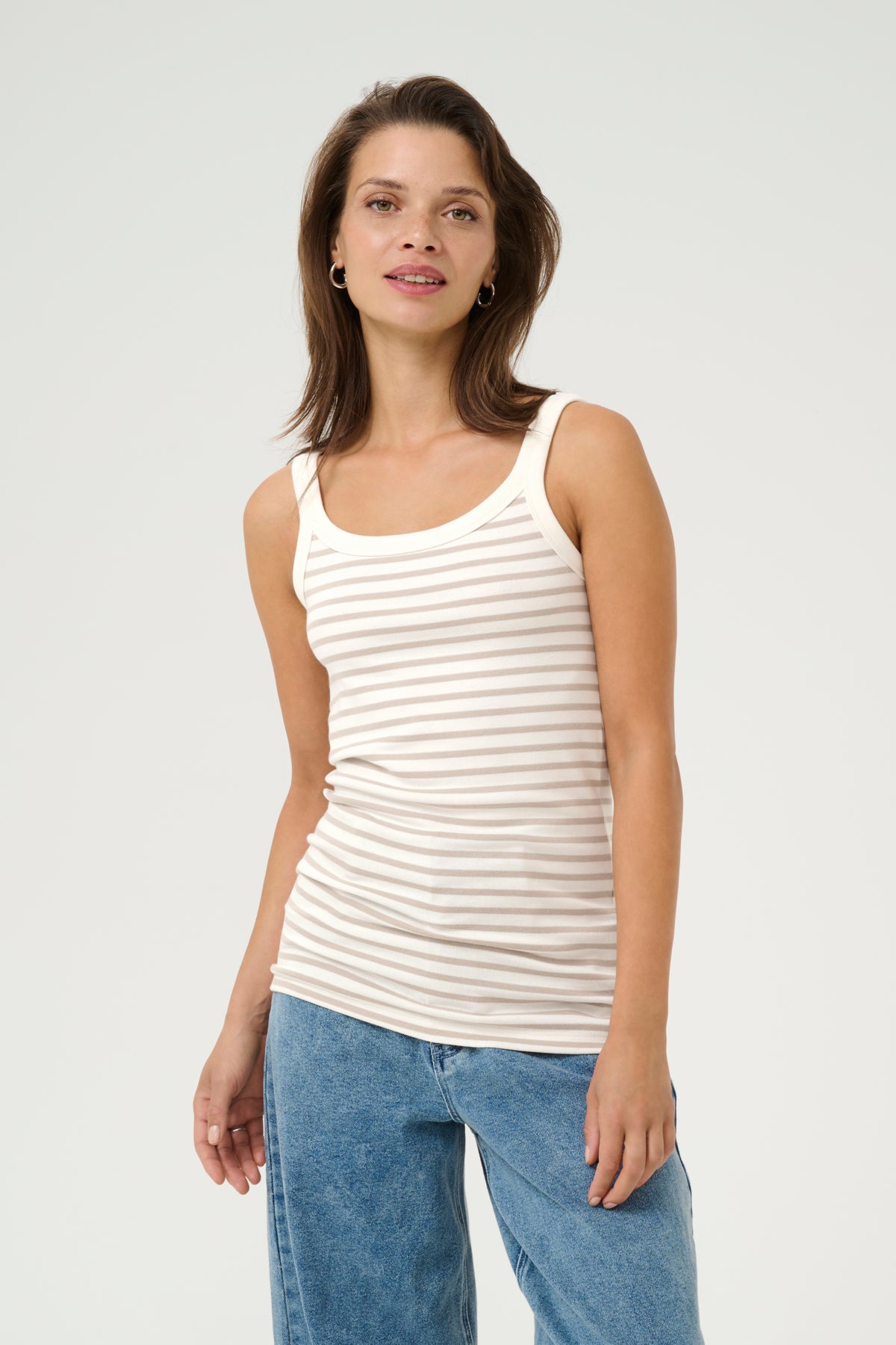 KAliddy Tank Top Chalk/Feather Gray Stripe - 10509814