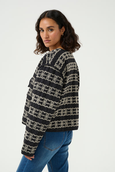 KAronia Jacket Black / Chalk embroidery - 10509824 Thumbnail