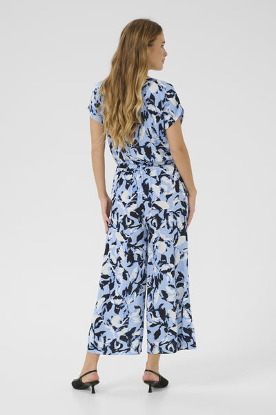 KAmira Plain Weave Jumpsuit Pr Blue Flower Print - 10509830 Thumbnail