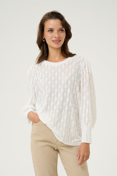 KAtio Lace Blouse Chalk - 10509843 Thumbnail