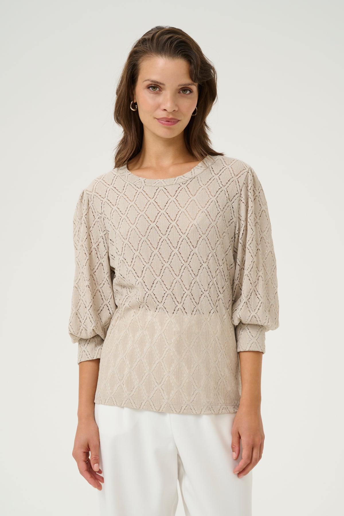 KAtio Lace Blouse Feather Gray - 10509843