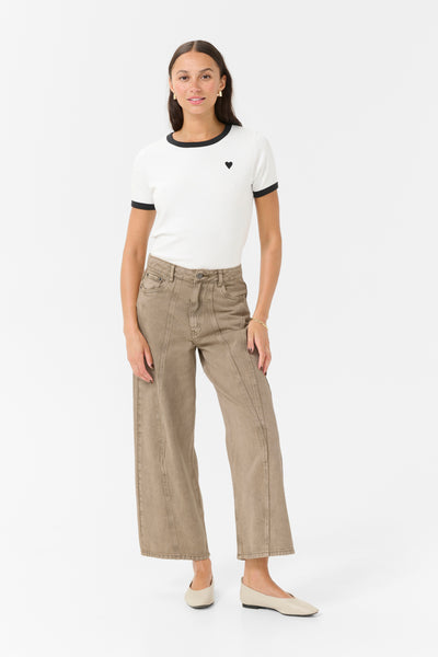 KArania HW Jeans Washed Light Brown Denim - 10509867 Thumbnail