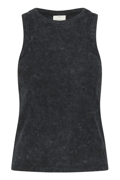 KAdodal Top Black washed rib - 10509878 Thumbnail