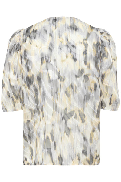 KAvicki Blouse Grey Graphic Blur Print - 10509894 Thumbnail