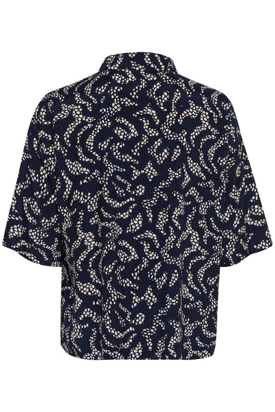 KAbarton Shirt Midnight Marine Lace Print - 10509914 Thumbnail
