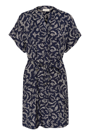 KAbarton Shirt Dress Midnight Marine Lace Print - 10509919