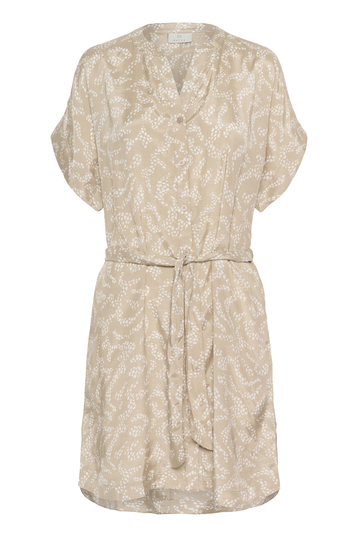 KAbarton Shirt Dress Feather Gray/Chalk Lace Print - 10509919