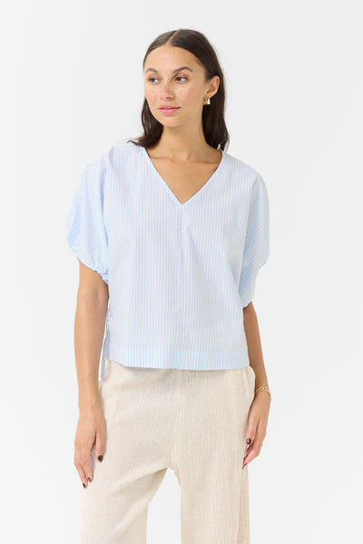 KAbeth Blouse Nantucket Breeze/Chalk Stripe - 10509937 Thumbnail