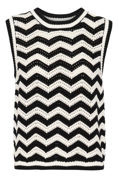 KAlaina Knit Slipover Black / Chalk - 10509940 Thumbnail