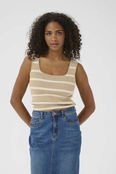 KAmorita Knit Top Feather Grey/Chalk Metalic - 10509947 Thumbnail