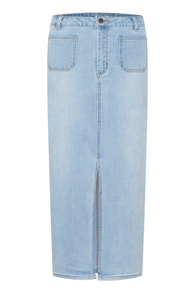 KAkarla Denim Skirt Light Blue Washed Denim - 10509960 Thumbnail