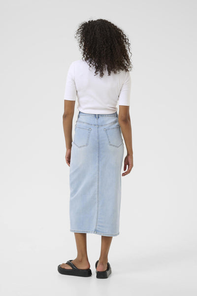KAkarla Denim Skirt Light Blue Washed Denim - 10509960 Thumbnail