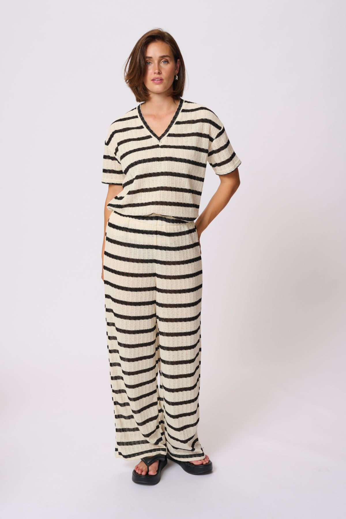 KAedith Pant Turtledove / Black Stripe - 10509964