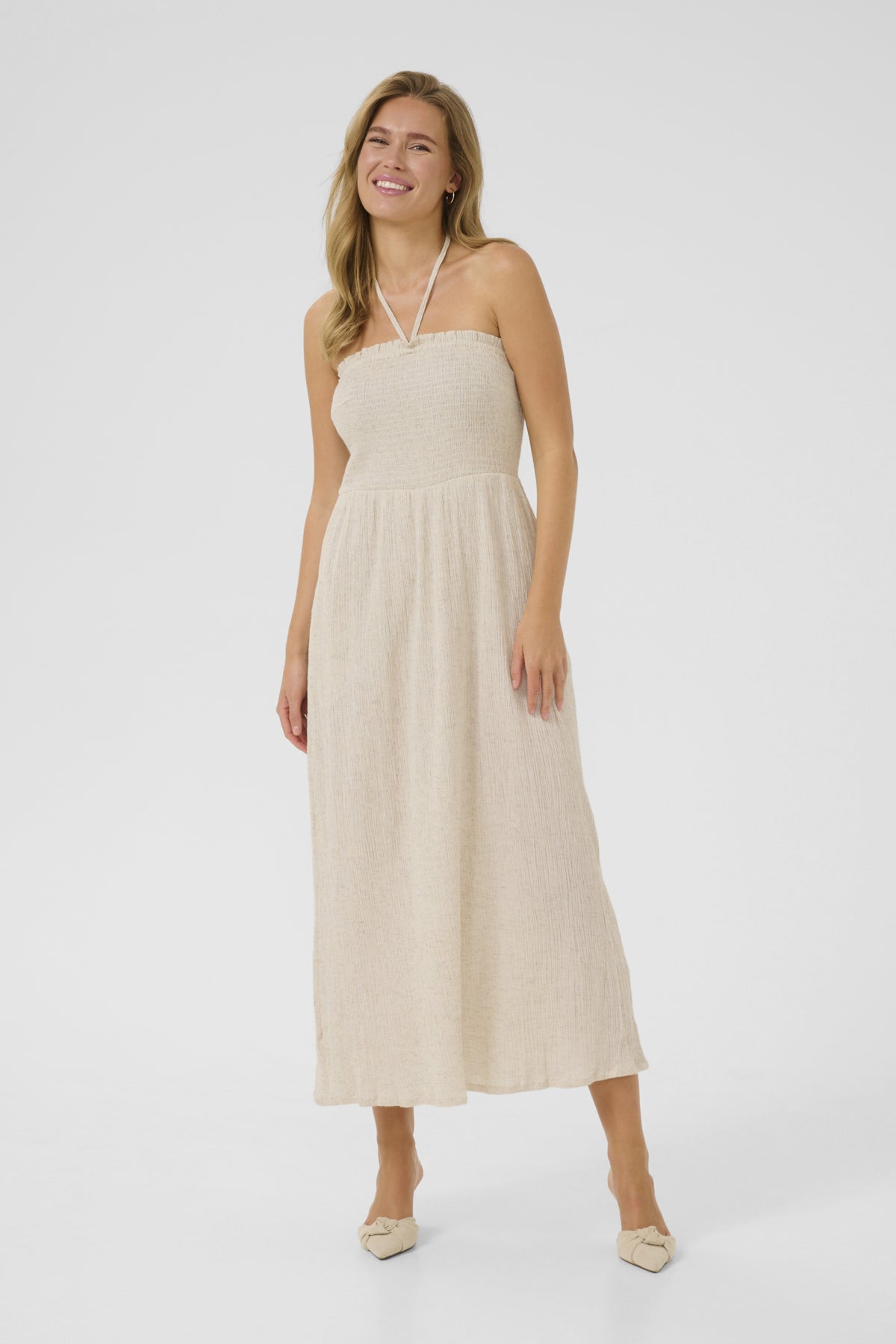 KAgitte Dress Feather Gray Melange - 10509968