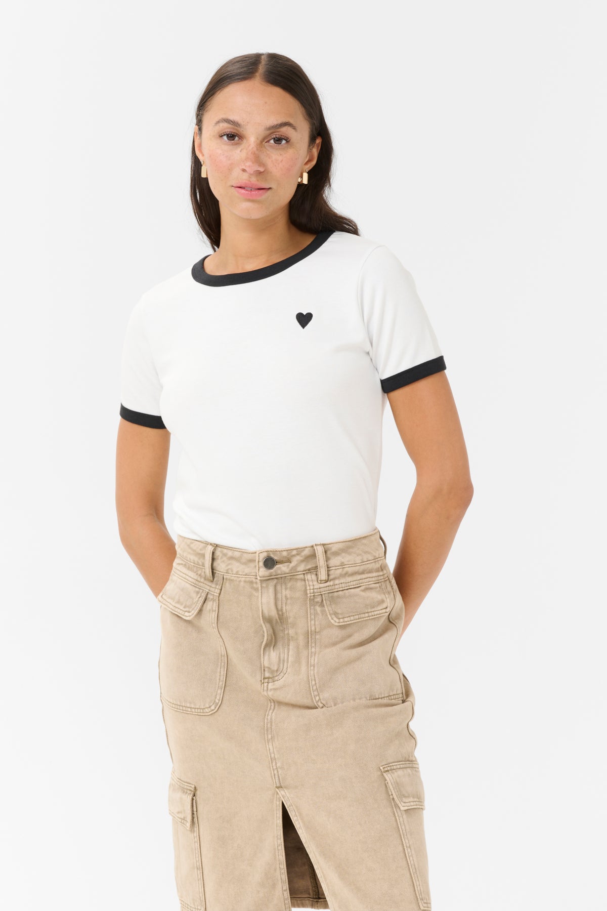 KAlilian T-Shirt Chalk/Black Heart