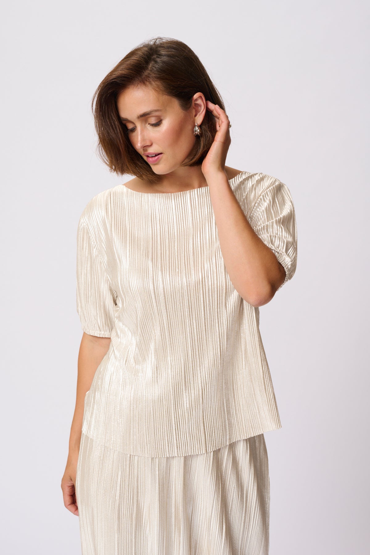 KAgalexi Blouse Silver metal / feather gray - 10510001