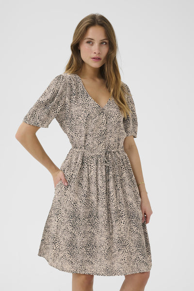 KAliana Short Dress Abstract Leopard - 10510014 Thumbnail