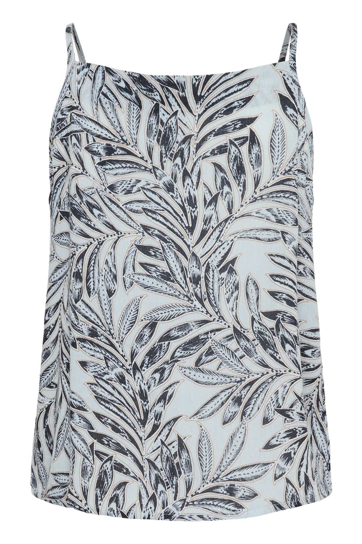 KAthora Amber Blouse Blue Leaf Print - 10510039