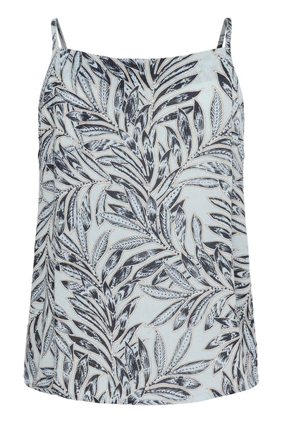 KAthora Amber Blouse Blue Leaf Print - 10510039 Thumbnail
