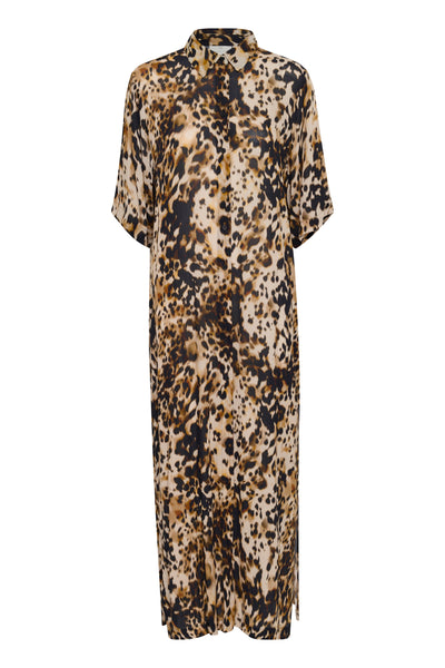 KAthora Amber Shirt Dress Leopard Print - 10510040 Thumbnail