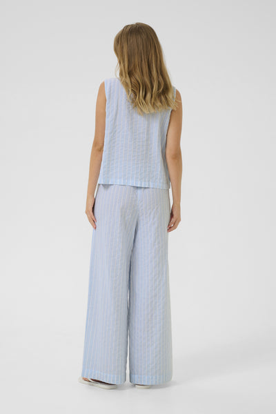 KAsara Reversable Blouse Blue/White Stripe - 10510044 Thumbnail