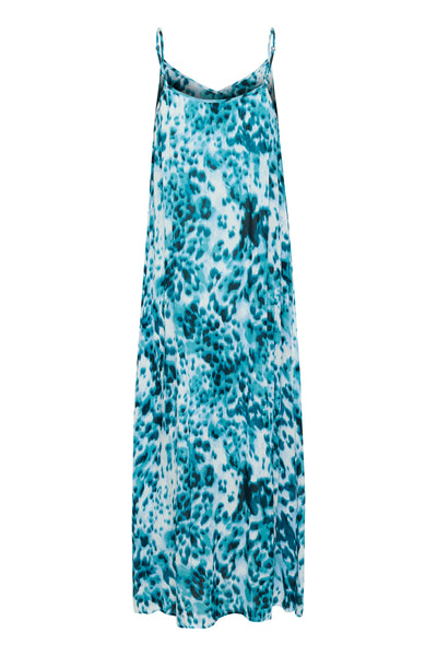 KAthora Amber Singlet Dress Teal Leopard Print - 10510045 Thumbnail