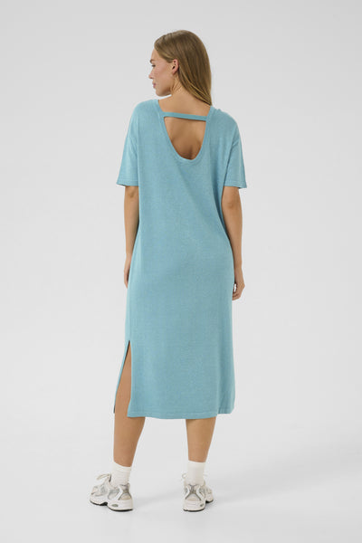 KAregina Knit Dress Teal - 10510054 Thumbnail