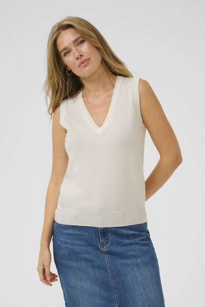 KAlizza knit vest Chalk - 10510055 Thumbnail