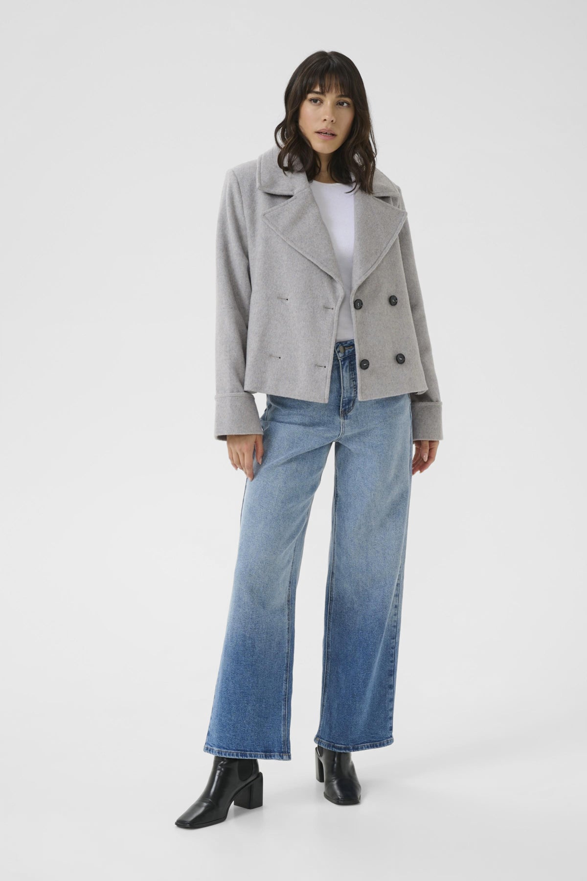 KAjulia Coat Light Grey Melange - 10510068