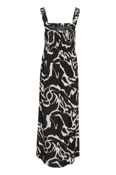 KAmartha Maxi Dress Black/Nature Organic Lines - 10510085 Thumbnail