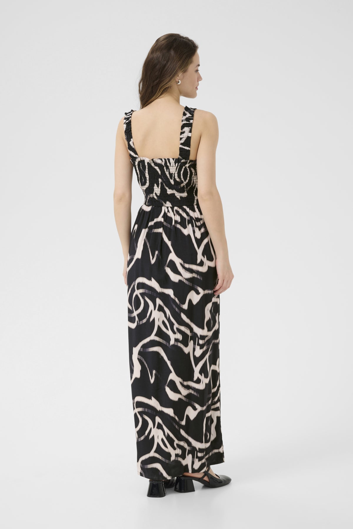 KAmartha Maxi Dress Black/Nature Organic Lines - 10510085