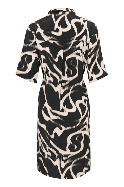 KAmartha Dress Black/Nature Organic Lines - 10510099 Thumbnail