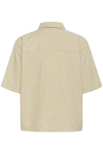 KAnaya striped shirt Chincilla / White stripe - 10510106 Thumbnail