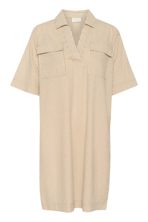 KAnaya striped Dress Chincilla / White stripe - 10510107