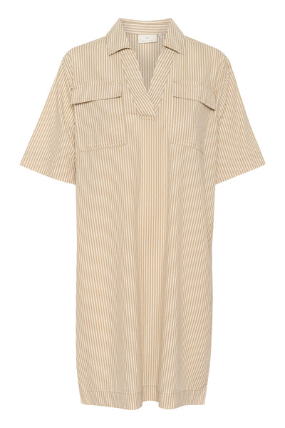 KAnaya striped Dress Chincilla / White stripe - 10510107 Thumbnail