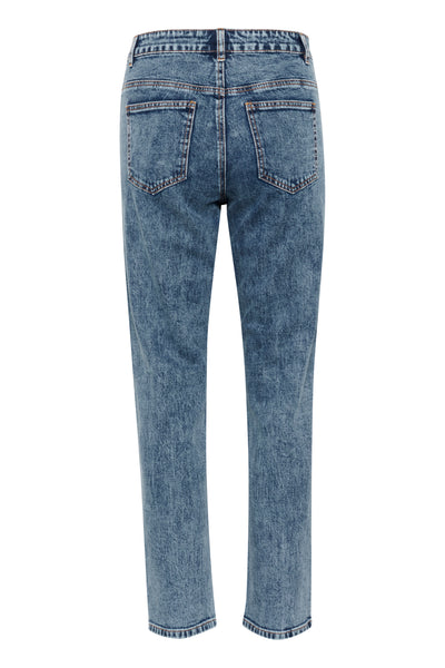 KAeloise HW Slim Jeans Washed Medium Blue Denim - 10510130 Thumbnail