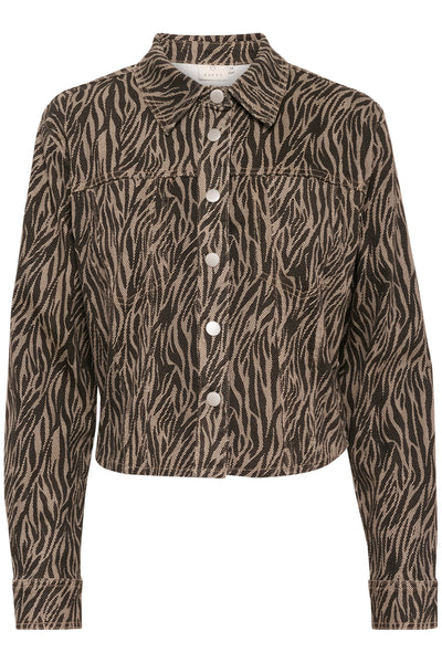 KAleondra Denim Shirt Feather Gray / Black Animal - 10510133 Thumbnail