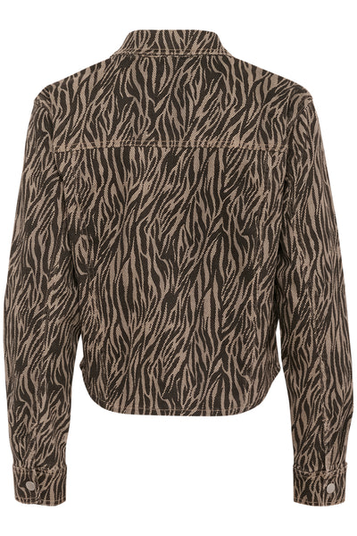 KAleondra Denim Shirt Feather Gray / Black Animal - 10510133 Thumbnail
