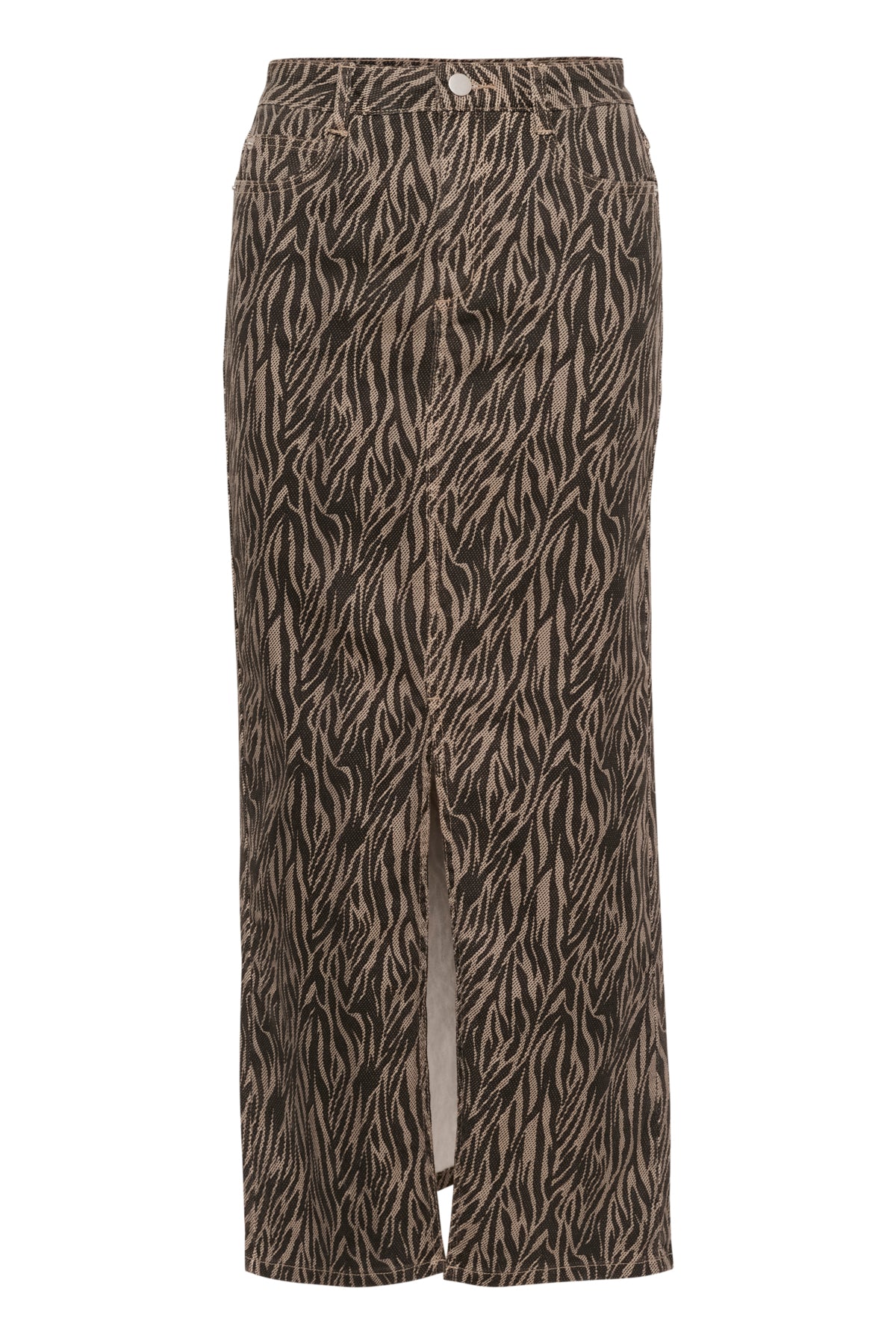 KAleondra Denim Skirt Feather Gray / Black Animal - 10510135