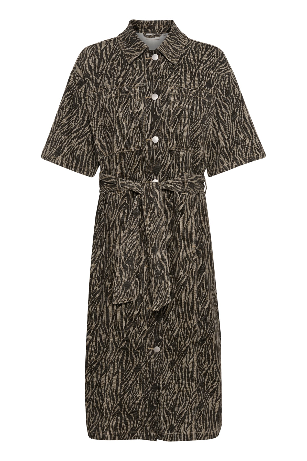 KAleondra Denim Dress Feather Gray / Black Animal - 10510137