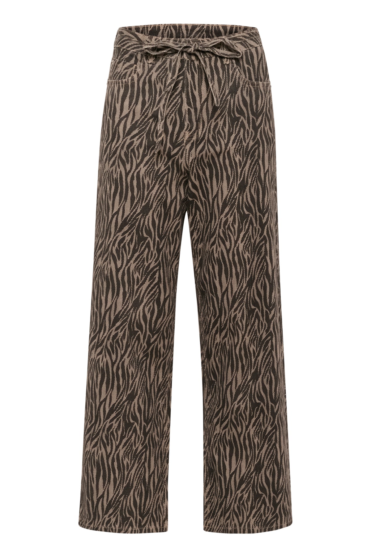 KAleondra HW Straight Jeans Feather Gray / Black Animal - 10510139
