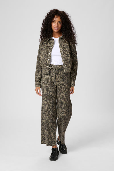 KAleondra HW Straight Jeans Feather Gray / Black Animal - 10510139 Thumbnail