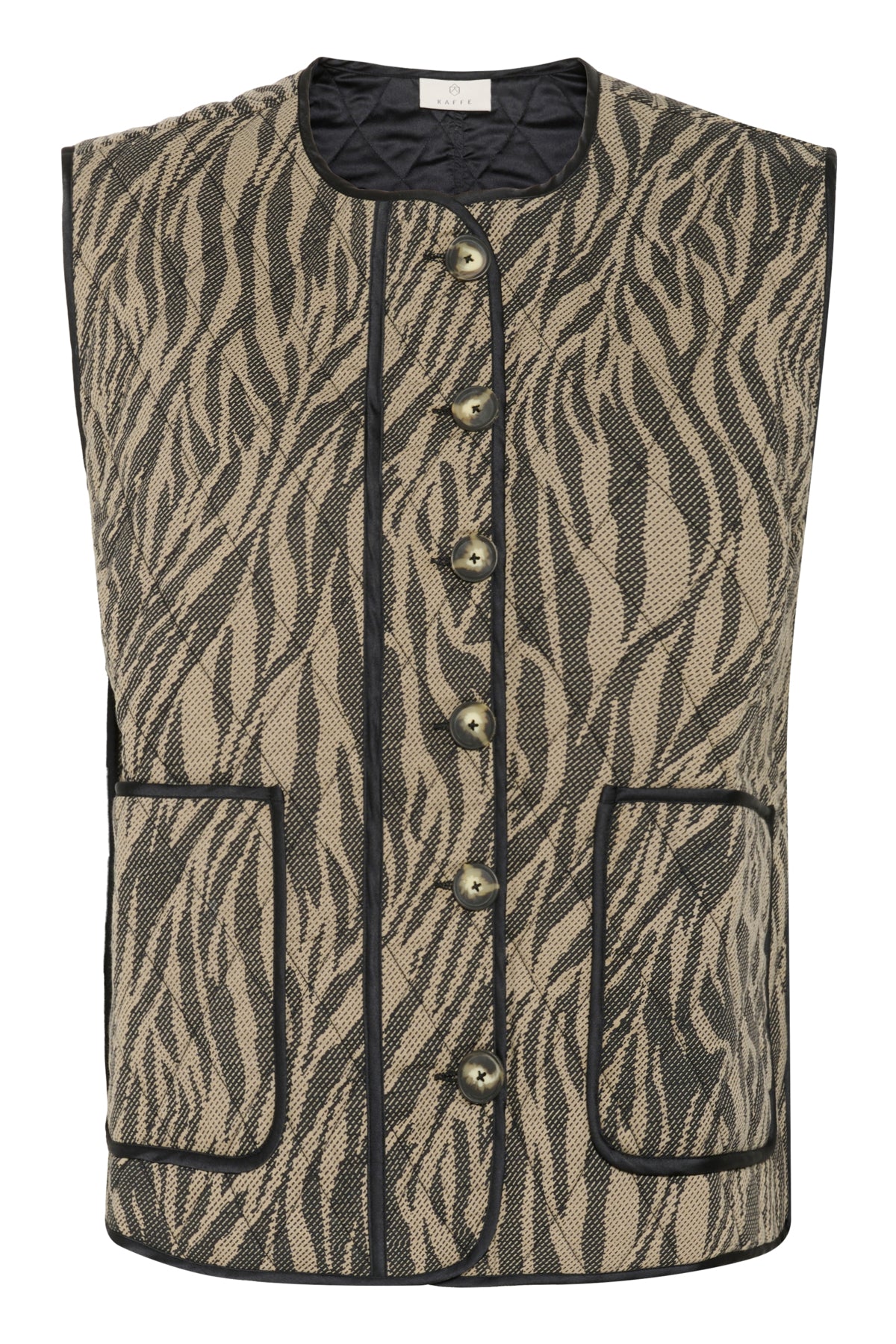 KAkayla Waistcoat Feather Gray / Black Animal - 10510162