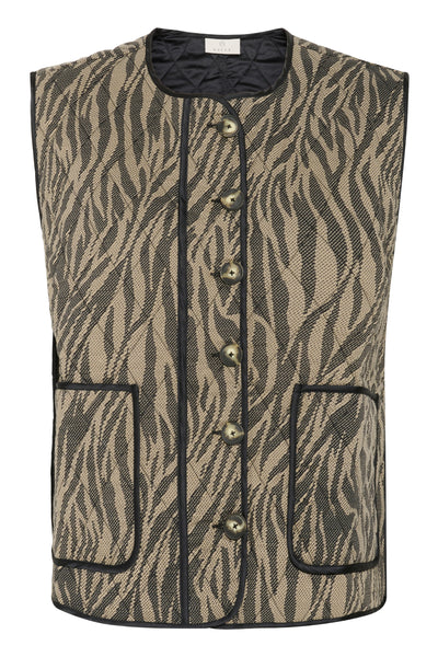KAkayla Waistcoat Feather Gray / Black Animal - 10510162 Thumbnail