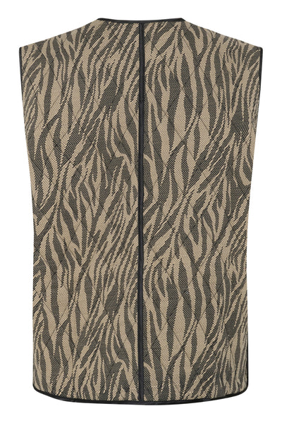 KAkayla Waistcoat Feather Gray / Black Animal - 10510162 Thumbnail