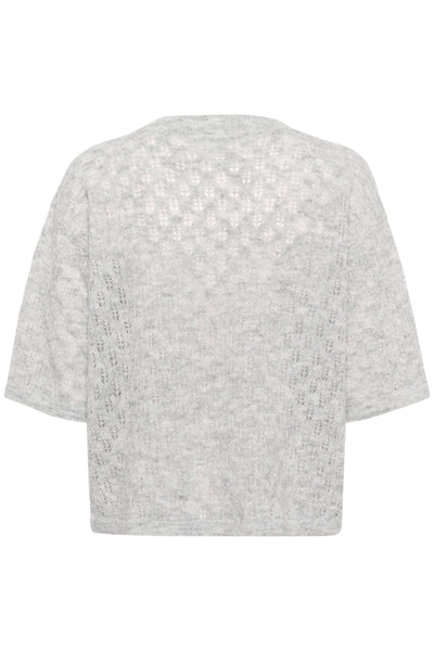 KAlourine V-Neck Pullover Light Grey Melange - 10510171 Thumbnail
