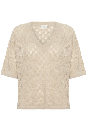 KAlourine V-Neck Pullover Feather Gray Melange - 10510171