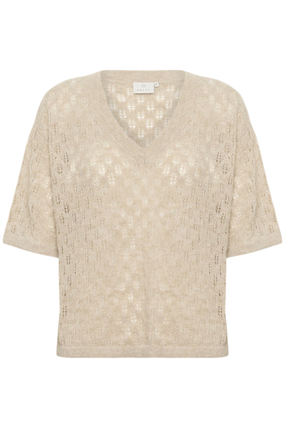 KAlourine V-Neck Pullover Feather Gray Melange - 10510171 Thumbnail