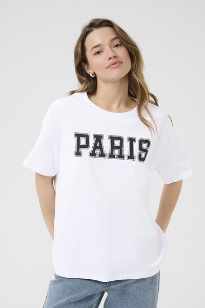 KAadelina T-Shirt Optical White/Black Text Print - 10510210 Thumbnail