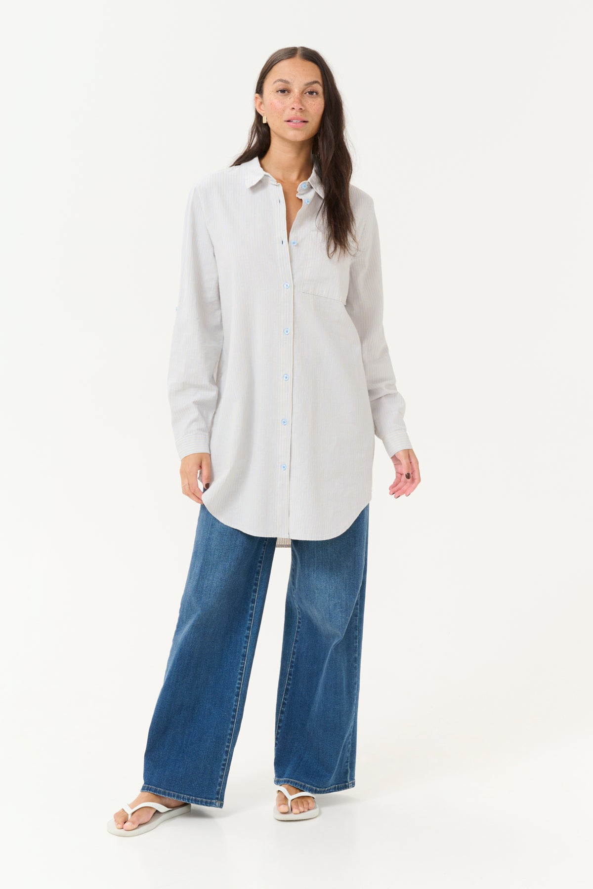 KAnaya Striped Shirt Tunic Nantucket breeze/White stripe - 10510243